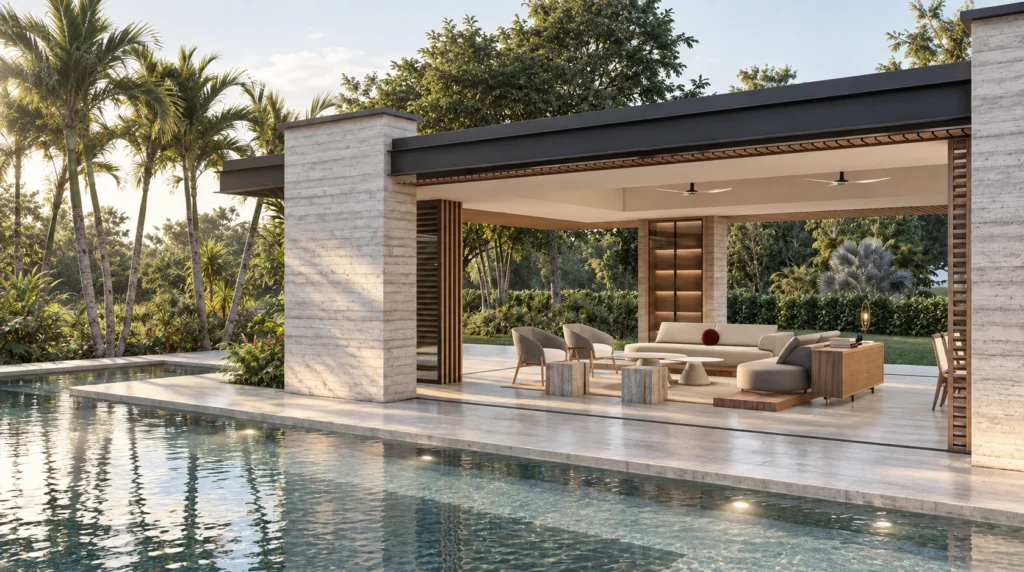 Country house in Villavicencio – social pavilion open to the pool