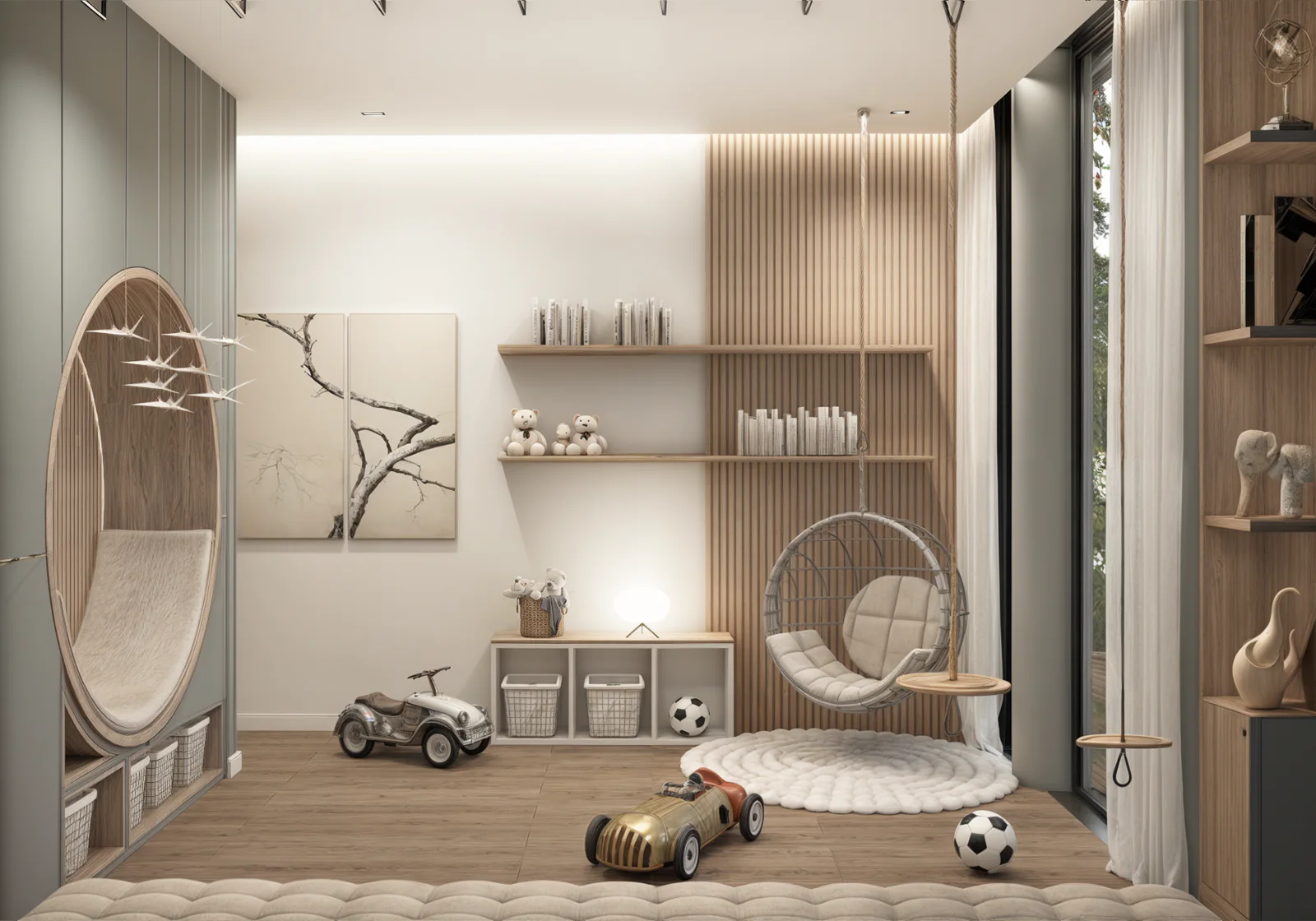 Casa El Retiro E&W – playroom with shelves