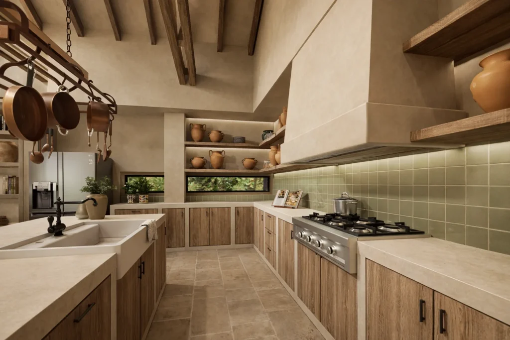 Casa La Florida DS – cocina en madera, piedra y cerámica artesanal